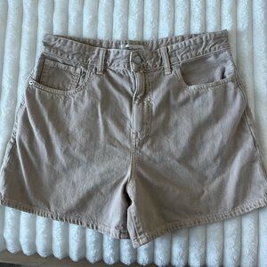 Madewell Women's Beige Baggy Jean Shorts